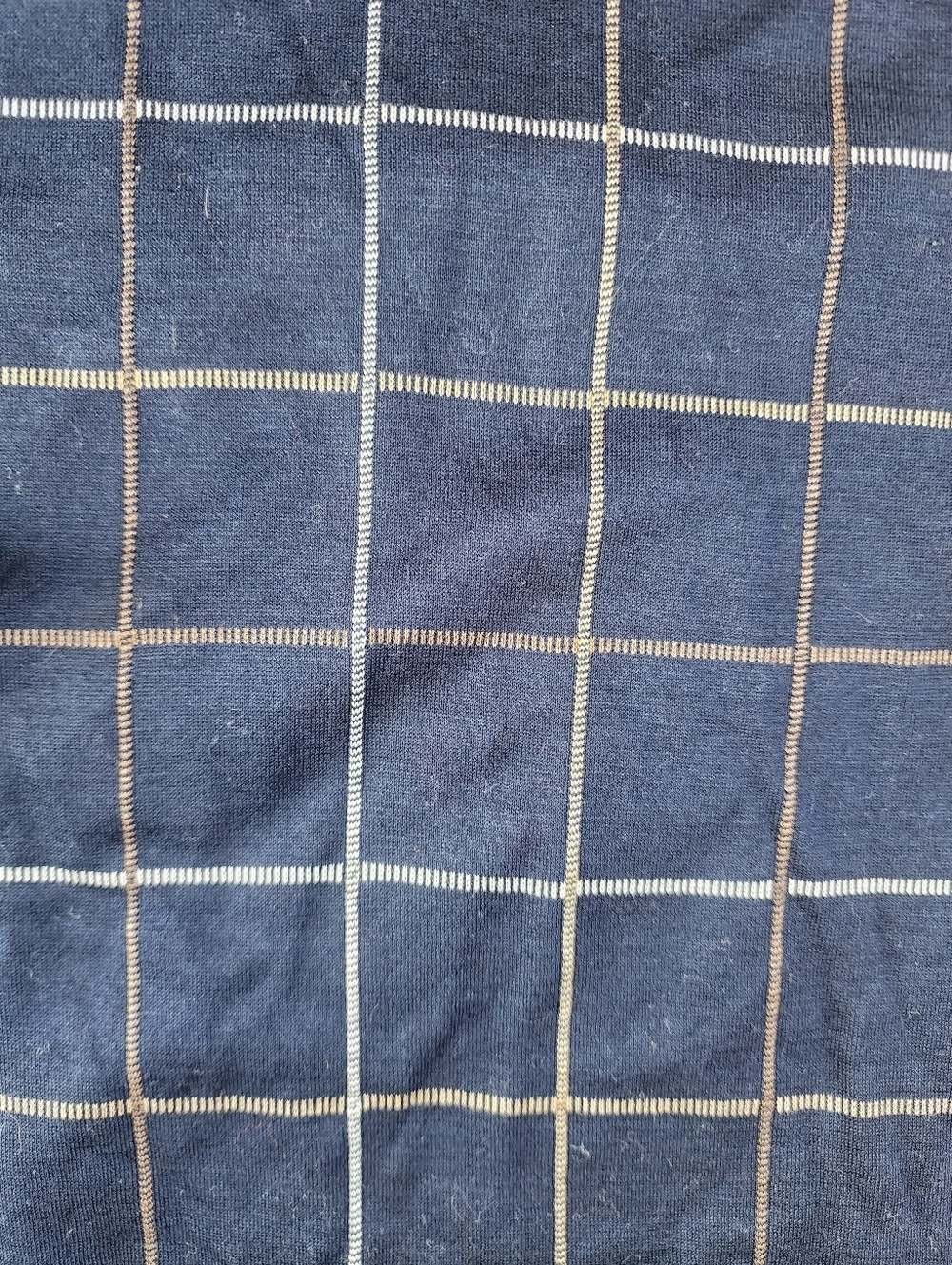 Tasso Elba Navy Windowpane Polo - Picture 2 of 4